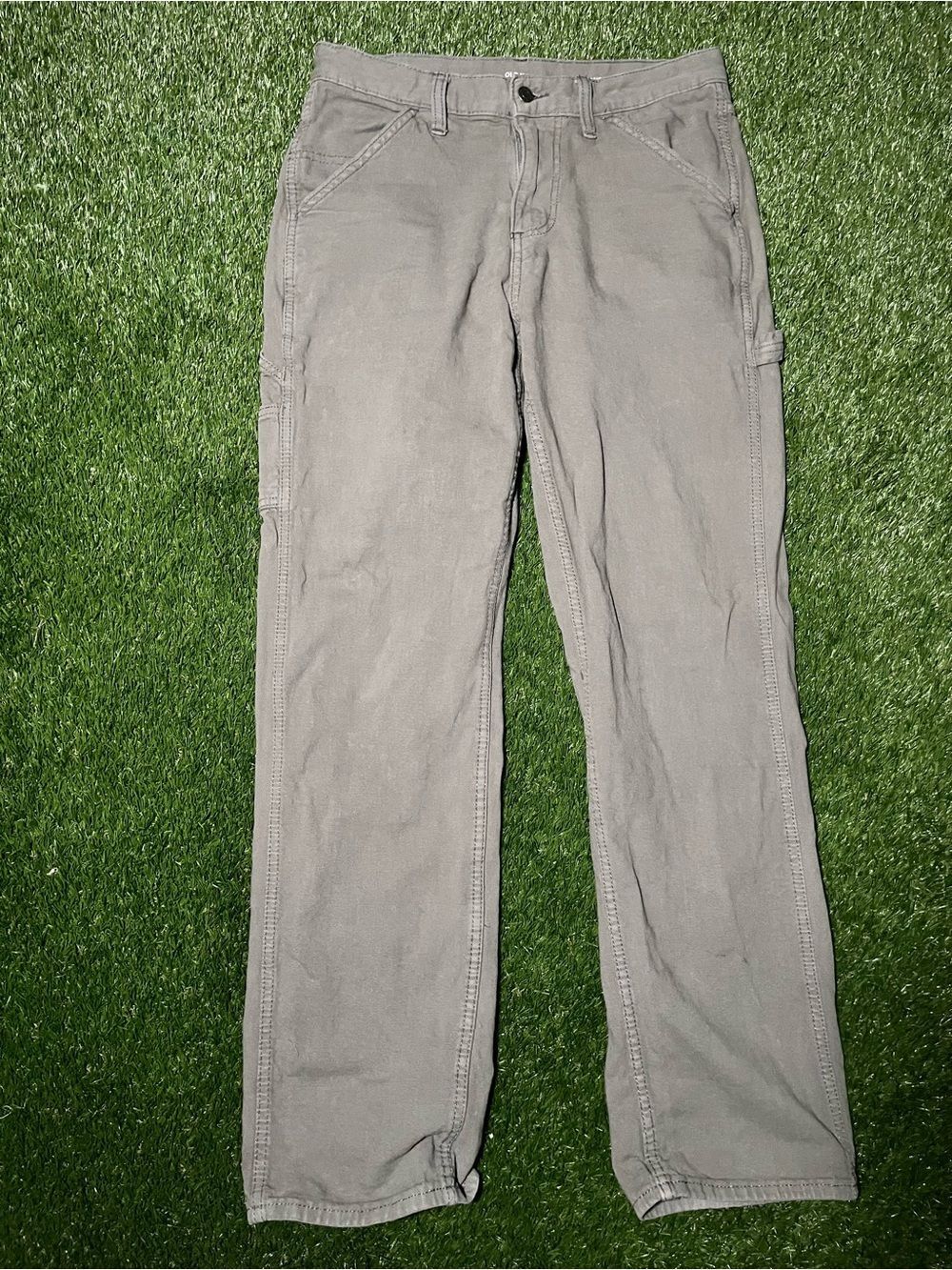 Old Navy Mens 30x32 Gray Carpenter Jeans 90s Straight Leg